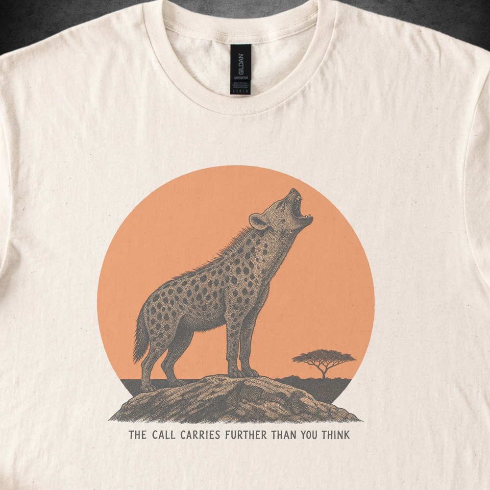The Call Carries Further Than You Think Hyena Tee